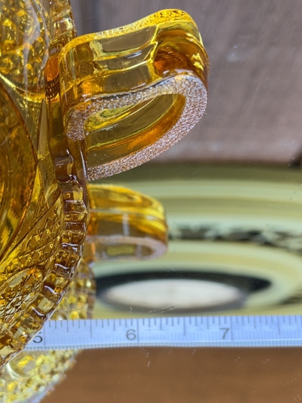 Vintage Amber Fostoria Glass Nappy - Picture 5 of 5